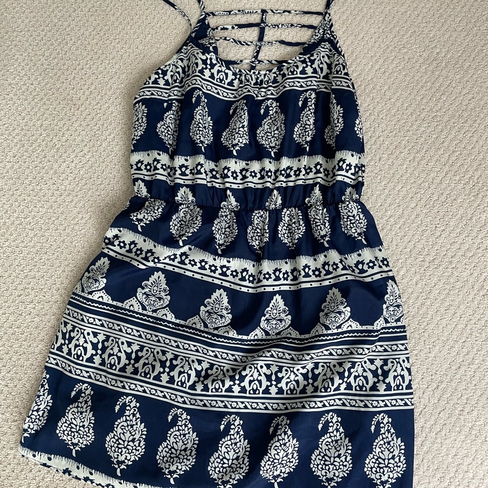 Francescas Buttons Blue dress